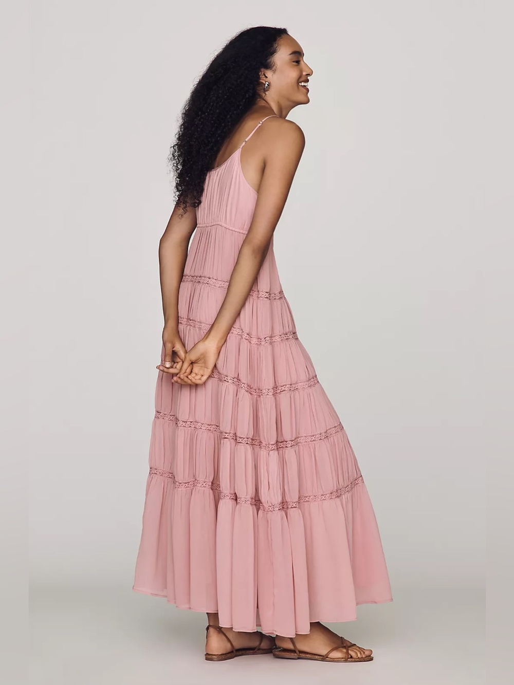 By Anthropologie Twofer Tiered Sleeveless Dress MP